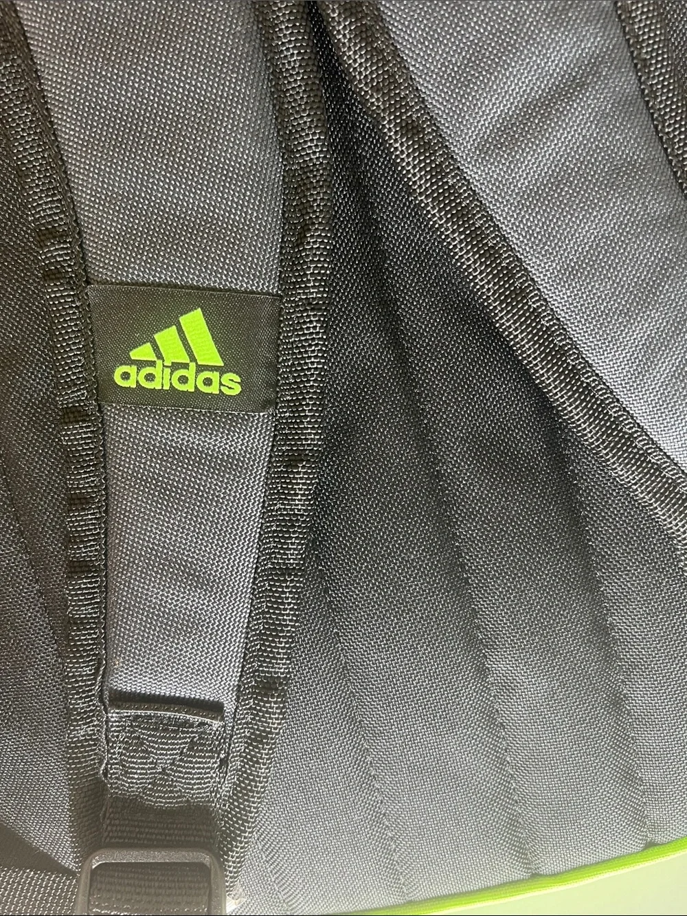 adidas Black and Neon Green Men's Backpack